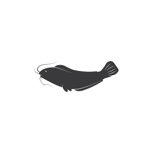 Catfish Logo Şablon Vektör Resimleme Tasarımı — Stok Vektör