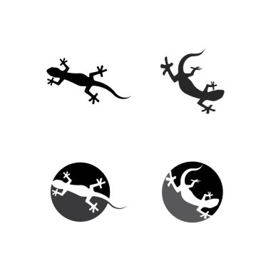 Kertenkele logo tasarım vektör şablonu, İllüstrasyon tasarımı Kertenkele, Sembol Ico