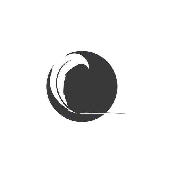 feather logo vector template design