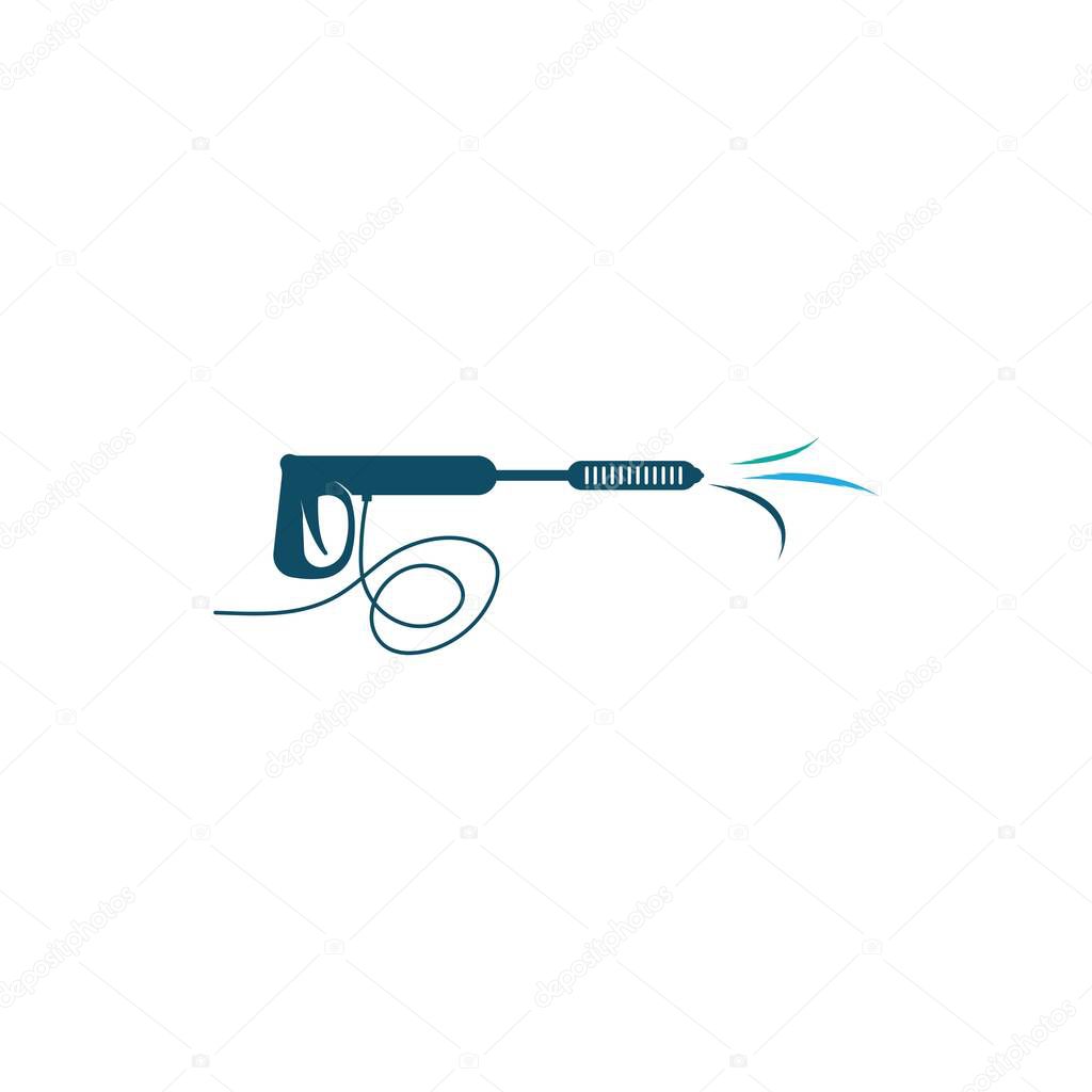 Pressure washing logo template. Cleaning vector design.