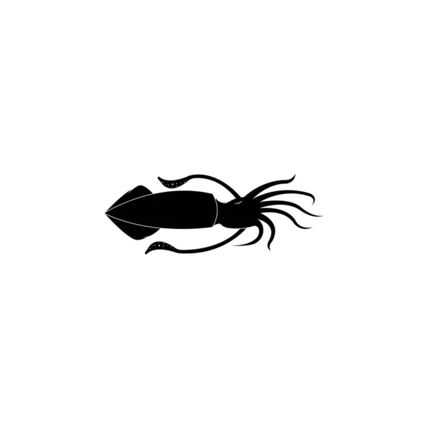 Логотип Кальмара Изолированный Кальмар Белом Фоне — стоковый вектор
