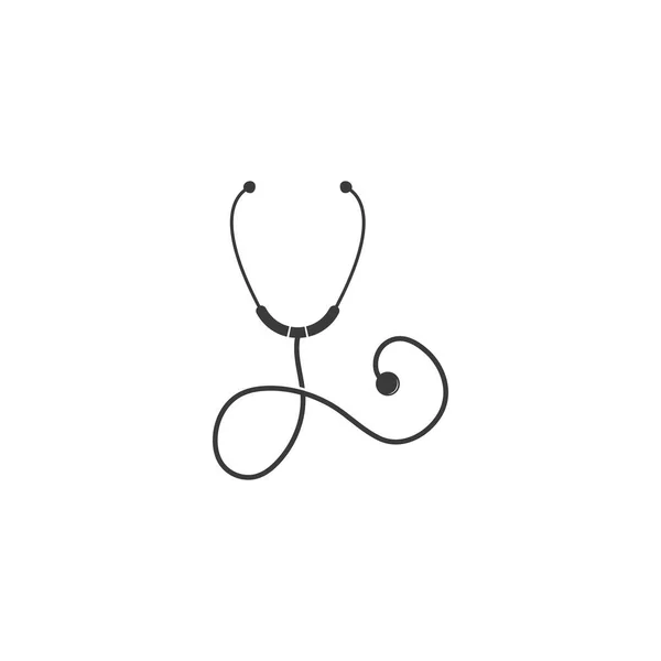 Çapraz Steteskop Simgesi Olan Sağlık Vektörü Sağlık Logosu — Stok Vektör