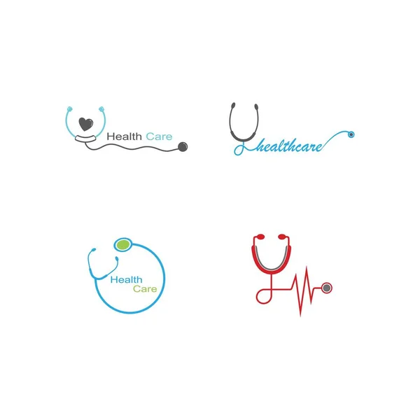 Gezondheidsvector Gezondheidslogo Met Kruis Stethoscoop Pictogram Symbool Dit Logo Geschikt — Stockvector