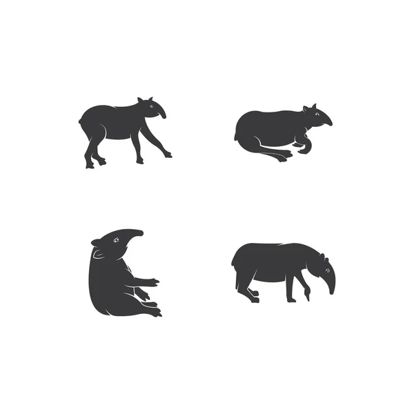 Logo Tapir Wektor Szablon Ilustracja Projekt — Wektor stockowy