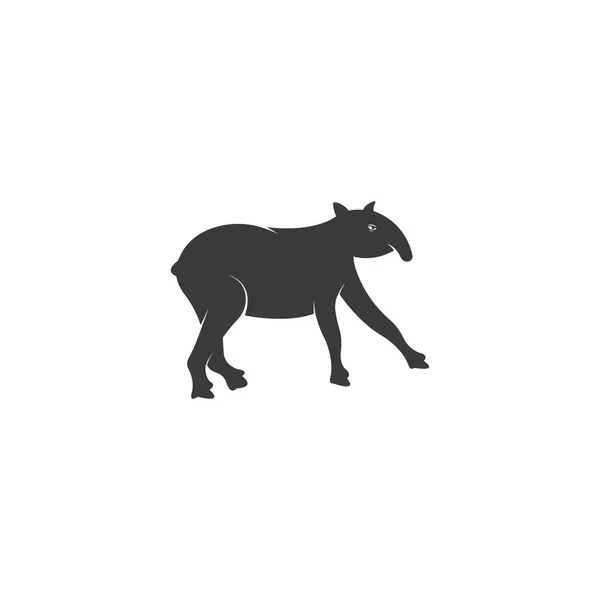 Конструкция Векторного Шаблона Логотипа Tapir — стоковый вектор