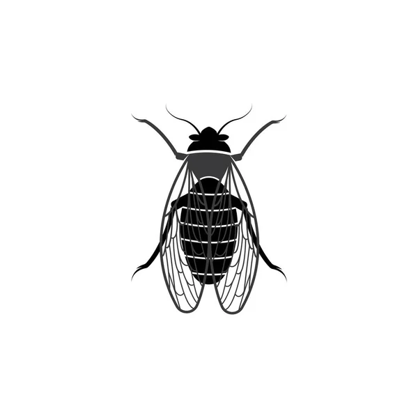 Modèle Vectoriel Logo Cicada Illustration Design — Image vectorielle