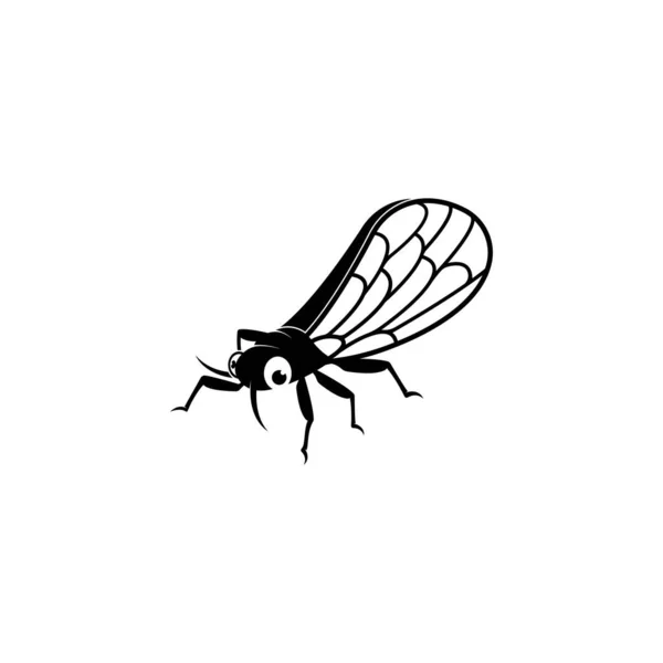 Modèle Vectoriel Logo Cicada Illustration Design — Image vectorielle