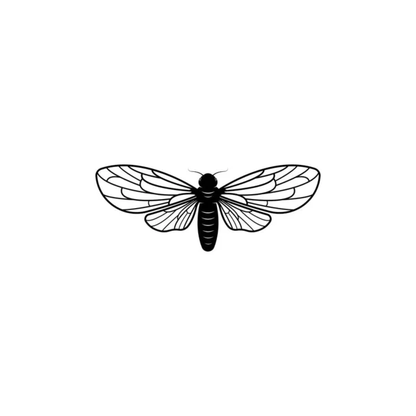 Cicada Logo Vektor Mall Illustration Design — Stock vektor
