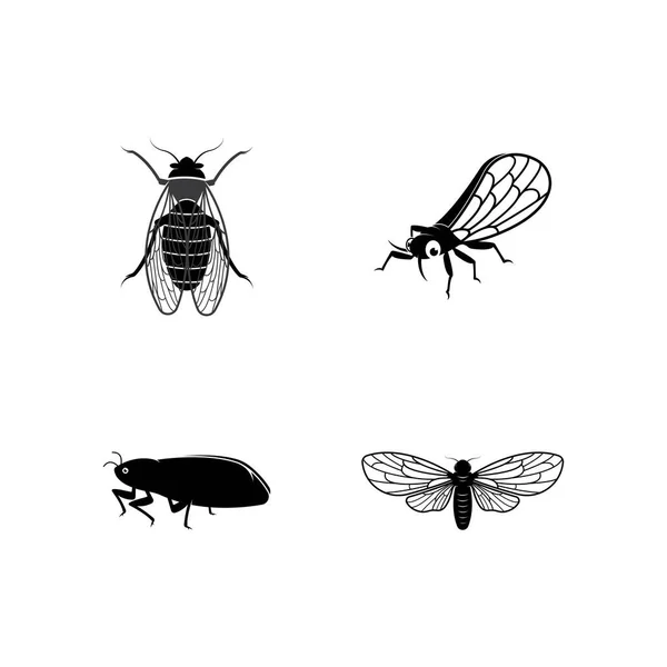 Cicada Logo Vektor Vorlage Illustration Design — Stockvektor