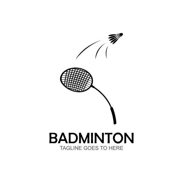 Badminton Logo Wektor Ikona Ilustracja Wzór Projektu — Wektor stockowy