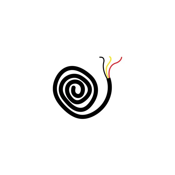 Hochspannungskabel Logo Vektor Vorlage Illustration Design — Stockvektor