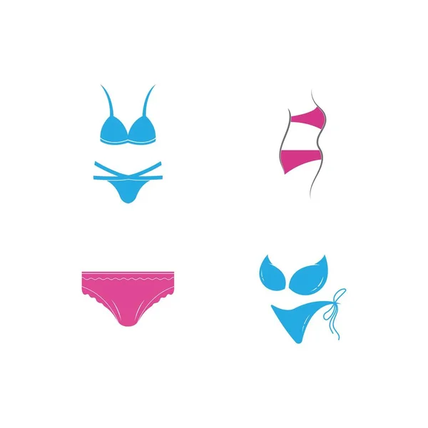 Bikini Logos Vector Template Badeanzug Logo Design Vector — Stockvektor