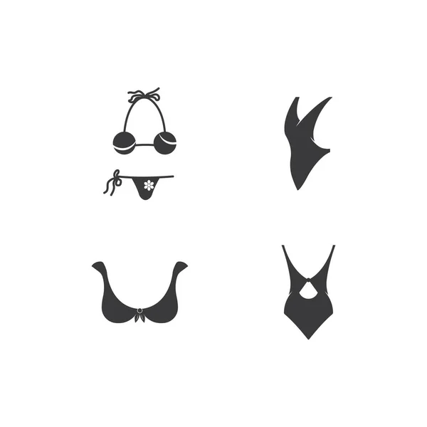Bikini Logos Vector Template Badeanzug Logo Design Vector — Stockvektor