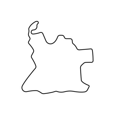 A Map of the country of Angola vector illustration