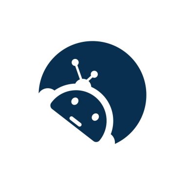 Robot logo vektör tasarım şablonu 