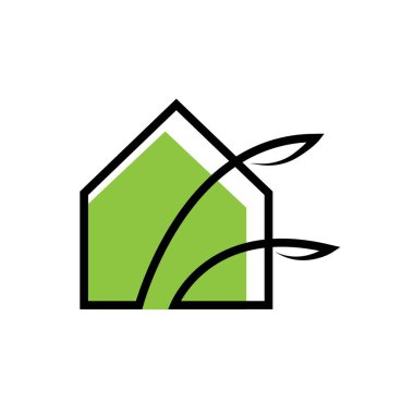 Resim Basit Yaprak Logosu Tasarım Şablonu