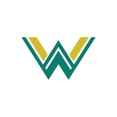 W Harfi Logo İş Şablonu Vektör simgesi