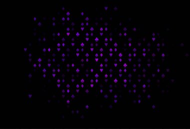 Kart sembollü koyu mor vektör deseni.