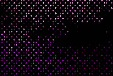 Kart elementleri ile koyu mor vektör düzeni.