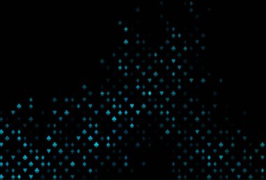 Kumarın sembolleriyle koyu mavi vektör kapağı.