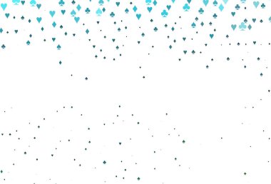 Açık Mavi, iskambil kağıtlı yeşil vektör dokusu.