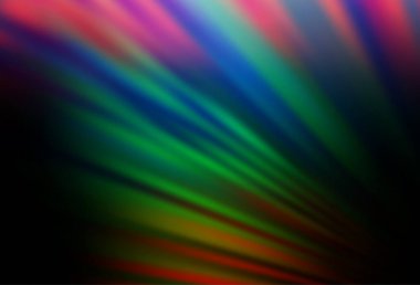 Düz çizgileri olan koyu renkli, gökkuşağı vektör arkaplanı.