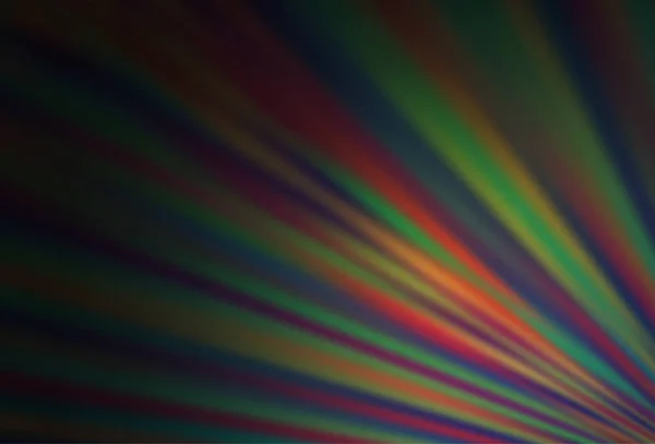 Dark Multicolor Rainbow Vector Template Met Herhaalde Sticks — Stockvector