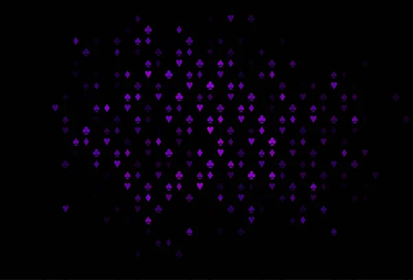 Темно Фіолетовий Векторний Візерунок Символом Карт — стоковий вектор