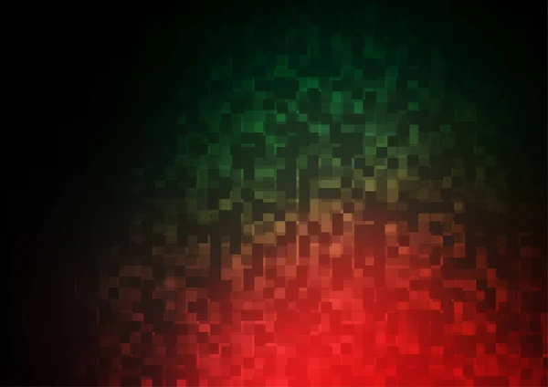 Vert Foncé Motif Vectoriel Rouge Dans Style Carré — Image vectorielle