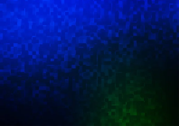 Bleu Foncé Texture Vectorielle Verte Dans Style Rectangulaire — Image vectorielle
