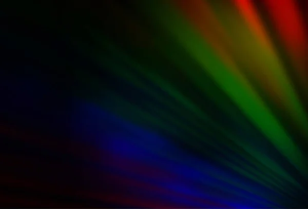 Modèle Vectoriel Multicolore Foncé Arc Ciel Avec Lignes Étroites — Image vectorielle