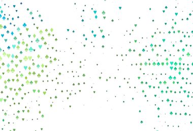 Açık Yeşil, kart sembollü sarı vektör deseni.