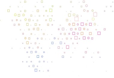 Işık Çokrenkli, Gökkuşağı vektör arkaplanı daireler, dikdörtgenler.