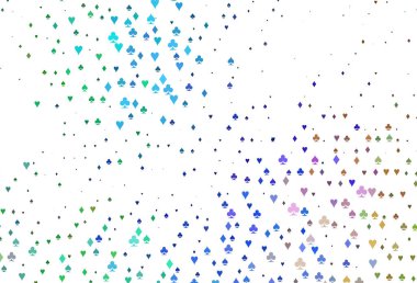 Açık Çokrenkli, Gökkuşağı vektör örtüsü ve kumar sembolleri.