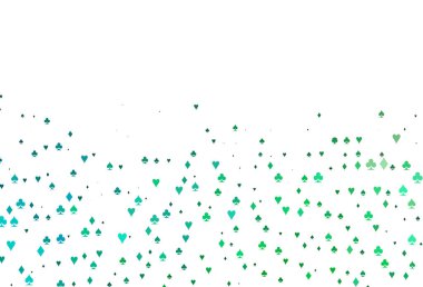 Açık Mavi, kart elemanları ile yeşil vektör düzeni.