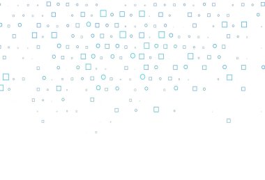 Küreler ve karelerle hafif Mavili vektör deseni.