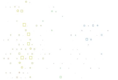 Açık Çokrenkli, lekeli Gökkuşağı vektör şablonu, dikdörtgen.