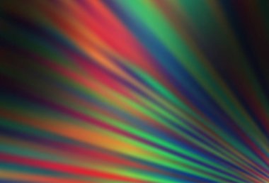 Koyu Çokrenkli, düz çizgileri olan Gökkuşağı vektör düzeni.