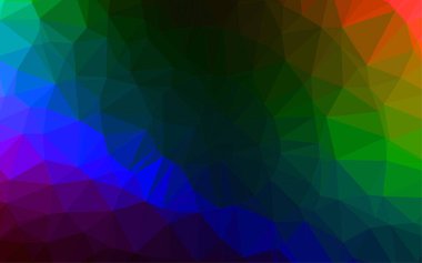 Çizgileri ve üçgenleri olan vektörsüz bir düzen. Soyut arkaplanda renkli eğimli üçgenler