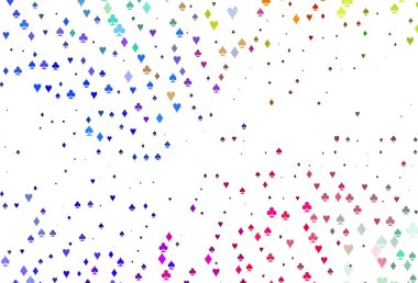 Açık Çokrenkli, iskambil kağıtlı Gökkuşağı vektör dokusu.