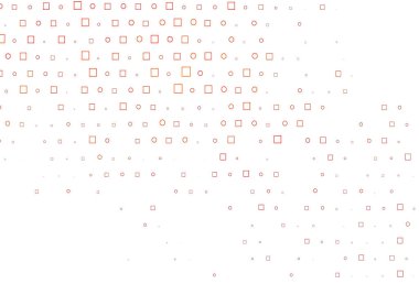 Dairesel noktaları ve küpleri olan hafif turuncu vektör düzeni.