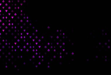 Poker sembollü koyu pembe vektör şablonu.