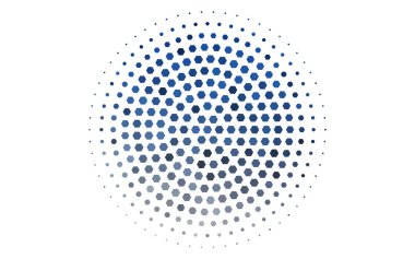 Beyaz arkaplan üzerinde yarım ton noktalar tasarımı, vektör illüstrasyonu