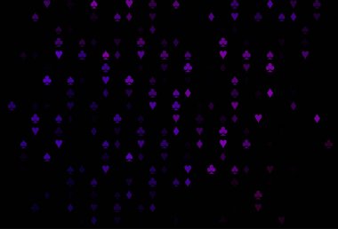 Kart işaretli koyu mor vektör arkaplanı.