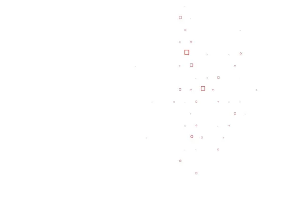 Lichtrode Vector Achtergrond Met Cirkels Rechthoeken — Stockvector