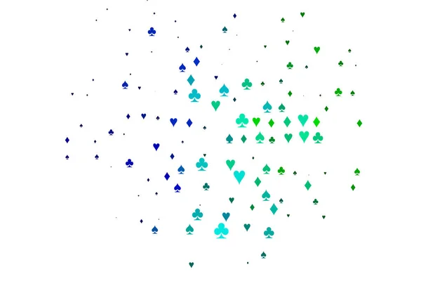Multicolore Chiaro Modello Vettoriale Arcobaleno Con Simbolo Carte — Vettoriale Stock