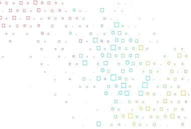 Işık Çokrenkli, Gökkuşağı vektör arkaplanı daireler, dikdörtgenler.