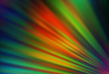 Dar çizgileri olan koyu renkli, gökkuşağı vektör deseni.