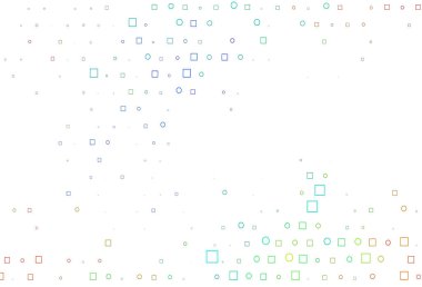 Açık Çokrenkli, Gökkuşağı vektör arkaplanı noktalı, benekli, küplü.