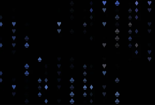 Texture Vectorielle Bleu Foncé Avec Cartes Jouer — Image vectorielle